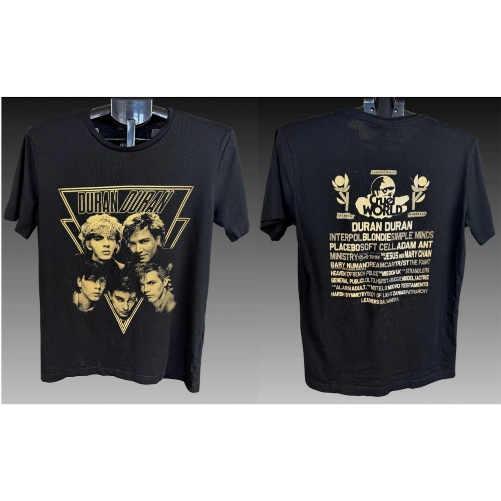 Duran Duran Cruel World Festival H&M Black Graphic T-Shirt Mens Small M Medium